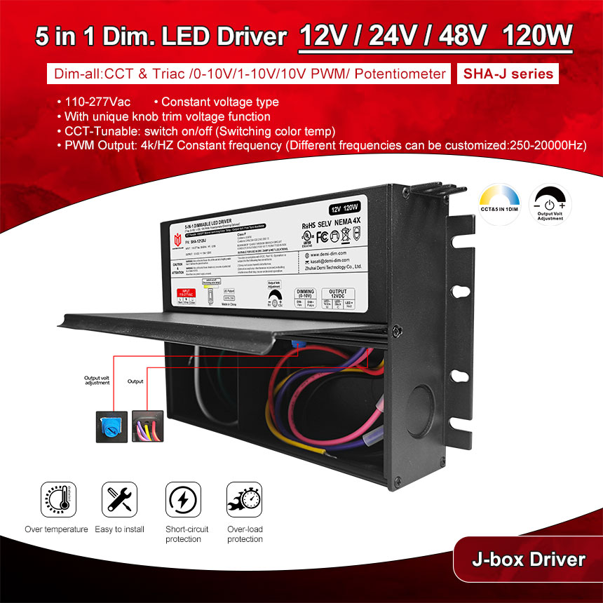 محرك LED قابل للضوء بقوة 120 وات